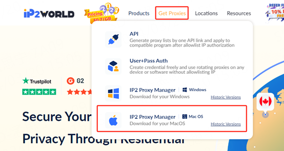 How to install IP2World Proxy on MacOS?