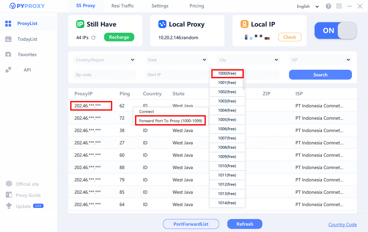 How to Use S5 Proxies on PY S5 Manager?