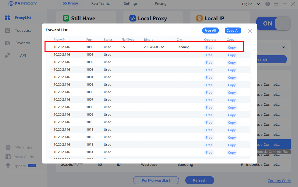 How to Use S5 Proxies on PY S5 Manager?